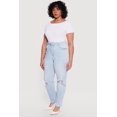 thumbnail image 2 of Women's Plus Size WAX Distressed Mom Jeans, 2 of 4