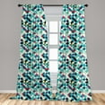 thumbnail image 5 of Ambesonne Grunge Curtains, Worn out Retro Rhombus, Pair of 28"x95", Multicolor, 5 of 5