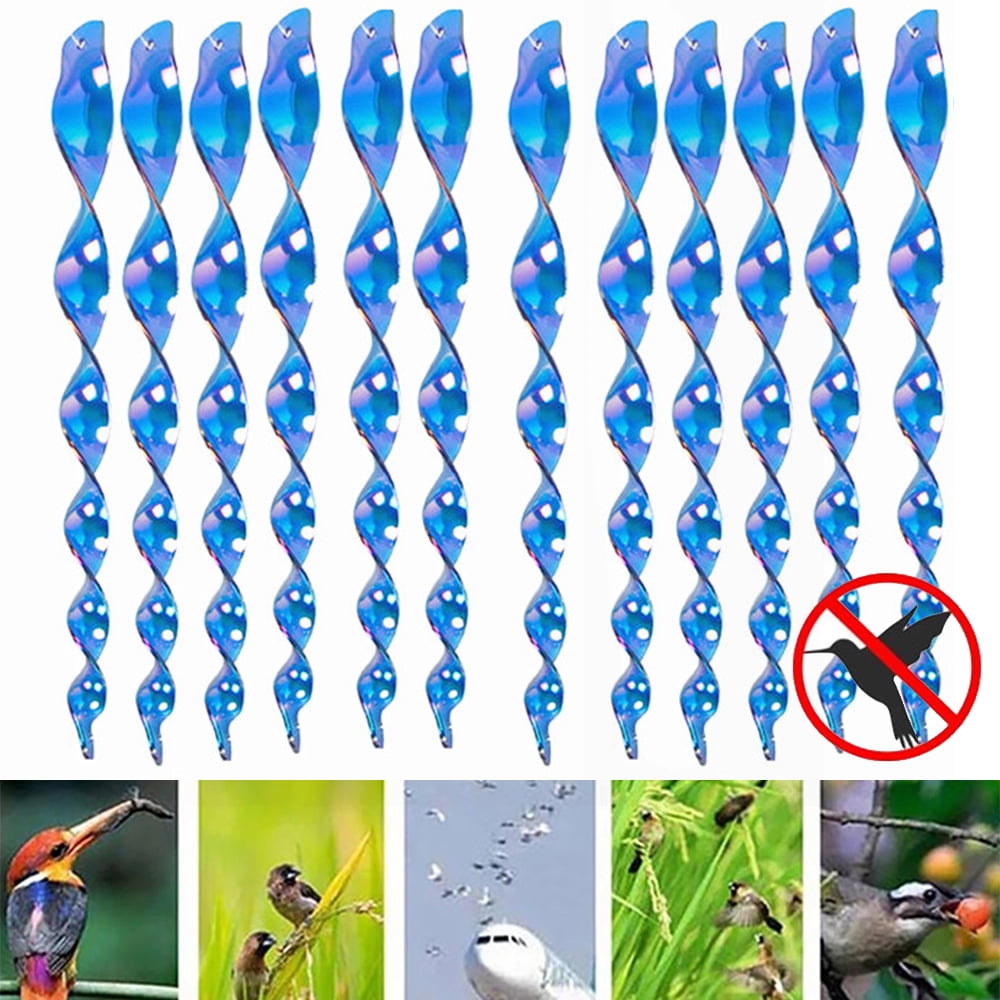 Elbourn 30CM Bird Repellent Reflective Scare Rods Ornamental Spinner