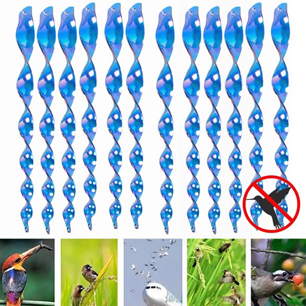 Elbourn 30CM Bird Repellent Reflective Scare Rods Ornamental Spinner