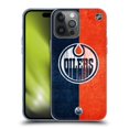 thumbnail image 1 of Head Case Designs Officially Licensed NHL Edmonton Oilers Half Distressed Soft Gel Case Compatible with Apple iPhone 14 Pro Max, 1 of 7