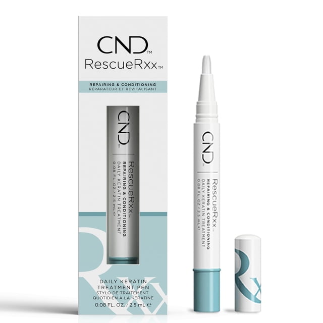 Pluma de tratamiento diario de queratina reparadora y acondicionadora Rescuerxx de CND para mujeres - Tratamiento de 0,08 oz