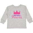 thumbnail image 3 of Inktastic Birthday Princess, Little Princess, Crown, Stars Girls Long Sleeve Toddler T-Shirt, 3 of 5