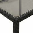 thumbnail image 5 of vidaXL Bistro Set Black Poly Rattan, Powder-Coated Steel, Tempered Glass, 5 of 6