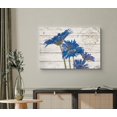 thumbnail image 2 of wall26 Canvas Print Wall Art Blue Daisies Over Rustic Wood with Insignia Crest Nature Plants Illustrations Modern Art Rustic Scenic Relax/Calm Ultra for Living Room, Bedroom, Office - 16"x24&quo, 2 of 5