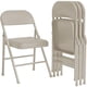 thumbnail image 1 of ChaoLink Juego de 4 sillas plegables tapizadas en PU con marco metálico, soportan hasta 350 libras, para comedor, sala, oficina, color beige, 1 of 5