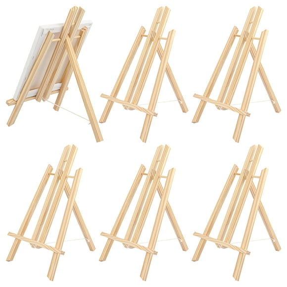 Caballete de madera Yiksonyo de mesa de 15,6" - paquete de 6