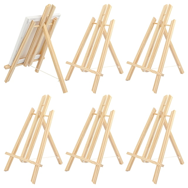 Caballete de madera Yiksonyo de mesa de 15,6" - paquete de 6