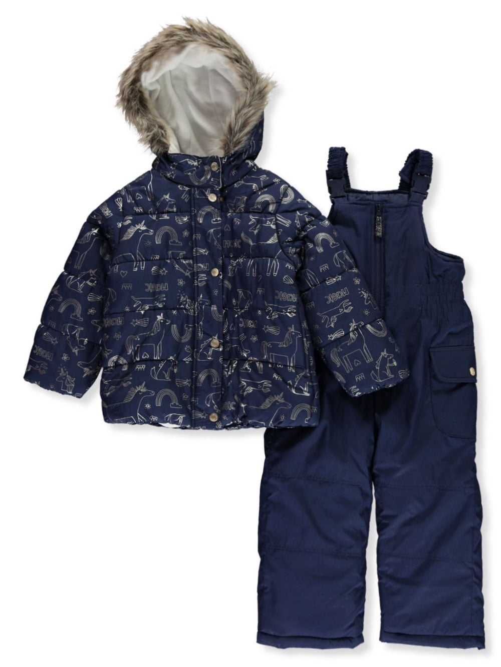 Carters Girls Foil 2Piece Snowsuit(Navy 4T)