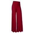 thumbnail image 5 of WULMLEO Women's Casual Comfy Solid/Tie Dye Wide Leg Palazzo Lounge Pants Wine XL, 5 of 5
