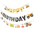 thumbnail image 2 of 2pcs Construction Vehicle Theme Bunting Banner Hanging Garland Decoration Kids Birthday Party Supplies, 2 of 7