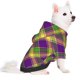 thumbnail image 2 of Fotbe Mardi Gras Plaid Sudadera con Estampado para Perros Pequeños – Suéter con Capucha para Mascotas, Tela Suave de Forro Polar con Bolsillo-Small, 2 of 7