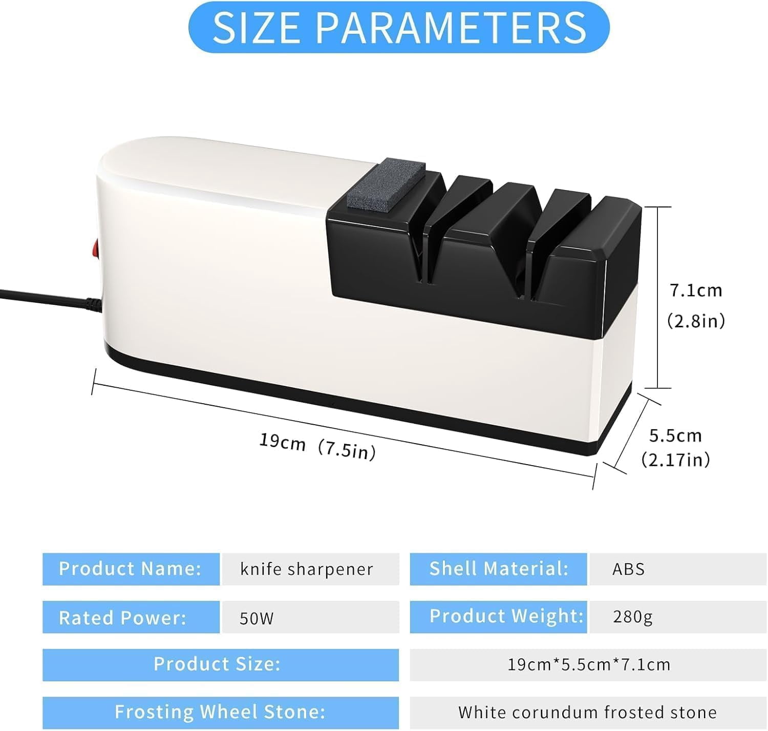 Electric Knife Sharpener 5 in 1 System with Upgraded Motor for All Knives