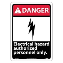 National Marker Electrical Hazard Authorized Personnel Only 14X10 .040 Aluminum Danger Sign DGA40AB