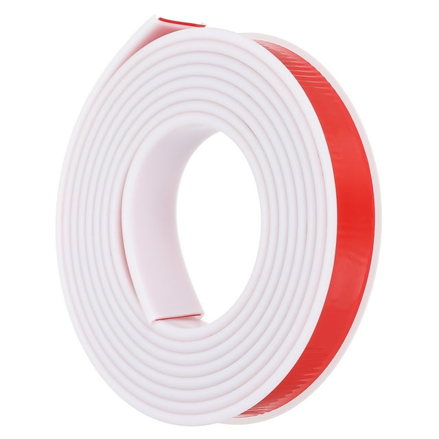 Banda de borde en forma de U de TPE de Uxcell, 1 pulgada x 9.8 pies, autoadhesiva, flexible, recubrimiento de chapa, protector de borde, blanco