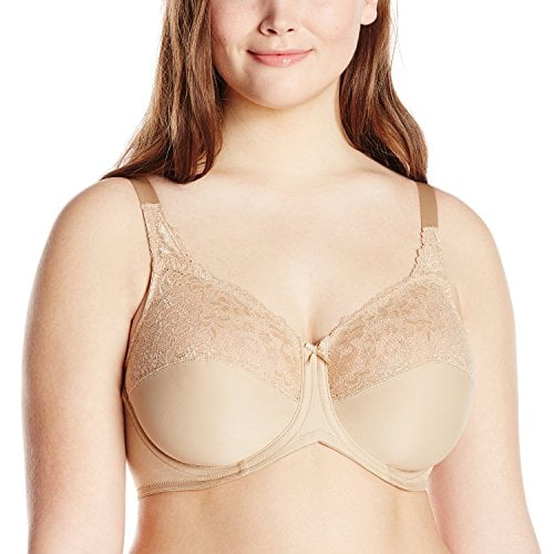 Lilyette® Women`s Tailored Minimizer Bra with Lace Trim,0428,36DDD,Body