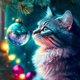 thumbnail image 1 of 5D DIY Taladro Navidad Cristal Gato Kit 40x40cm, 1 of 9