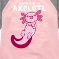 thumbnail image 3 of Instant Message - Anatomy Of An Axolotl - Toddler And Youth Girls Raglan Graphic T-Shirt, 3 of 6