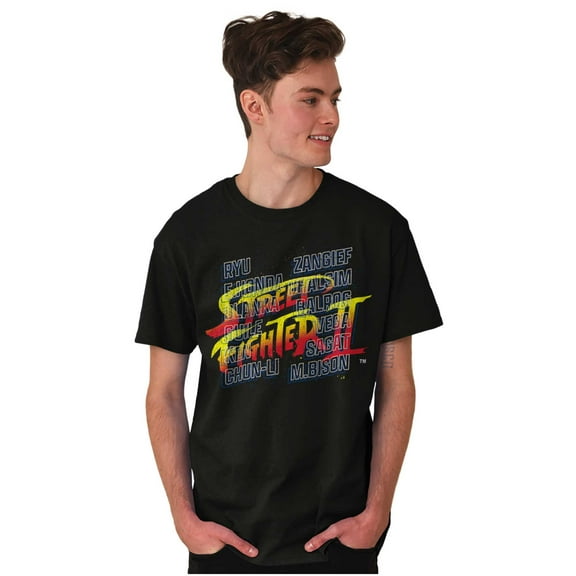 Street Fighter 2 Logo Video Gamer Men's Graphic T Shirt Tees Brisco Brands S