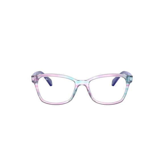 Ray-Ban Youth 0RY1591 Prescription Eyeglasses with Case, Size 48, Demo Lens/Violet Striped Multicolor