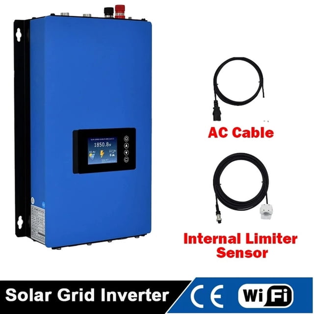 2000W MPPT Grid Solar Inverter Battery Dischar Power Mode 2KW with Limiter Sensor DC 45-90V to AC ,Easy to Use