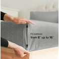 thumbnail image 4 of CGK Linens 4-Piece Ultra Soft & Comfy Hotel Luxury Sheet Set - California King Size Cooling Bed Sheet Fits 8"-16" Mattresses, Heathered Grey, 4 of 7