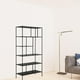 thumbnail image 3 of 72" Black Metal Six Tier Etagere Bookcase, 3 of 4