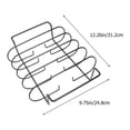 thumbnail image 2 of HONMEET 1Pc Iron Rib Rack Black Non Stick Grilling Rack for Outdoor Barbecue Home Use, 2 of 8