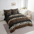 thumbnail image 3 of jejeloiu Chic Zebra Print 7-Piece Twin Bedding Sets,Leopard Cheetah Stripe Bedding Comforter Set,Brown Black Lines Sheet Sets For Teens,Super Cozy Room Decor Reversible, 3 of 8