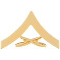 thumbnail image 2 of United States Marine Corps (USMC) chevron  LCPL Lance Corporal E-3 satin gold, 2 of 6