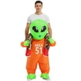 thumbnail image 3 of GOOSH 72 inch Alien Halloween Costume for Adults, Blow Up Alien Costume Adult Alien Costume, Funny Men Women Unisex Blow Up Halloween Costumes for Halloween Holiday Party Cosplay, 3 of 7