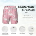 thumbnail image 4 of Kdxio Pink Flamingo Print Men'S Swim Trunks With Compression Liner 7 Inch Inseam Quick Dry Swim Shorts, 4 of 7