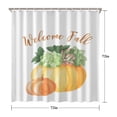 thumbnail image 5 of Welcome Fall Orange Pumpkin Shower Curtains,Washable Show Curtain with Hooks Retro Polyester Fabric Curtains for Halloween Thansgiving Christmas Hotel Dorm, 5 of 5