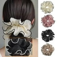 thumbnail image 2 of Retro Wrinkle Chiffon Scrunchies Pleated Textured Fashionable R3 Tie J4B0, 2 of 9
