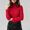 Red, variant on Xdegoge Turtleneck Tops for Women Long Sleeve Ribbed Knit Slim Fit Casual Basic Mock Neck Clothes Fall Winter Warm Comfy Layering Stretch Soft Sweaters
