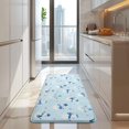 thumbnail image 4 of Light Blue Christmas Snowman Pattern Kitchen Rug Mat,Kitchen Runner Rugs Non Skid Washable,Decorative Kitchen Floor Mats for Kitchen,Sink,Laundry,17"x47.2", 4 of 7