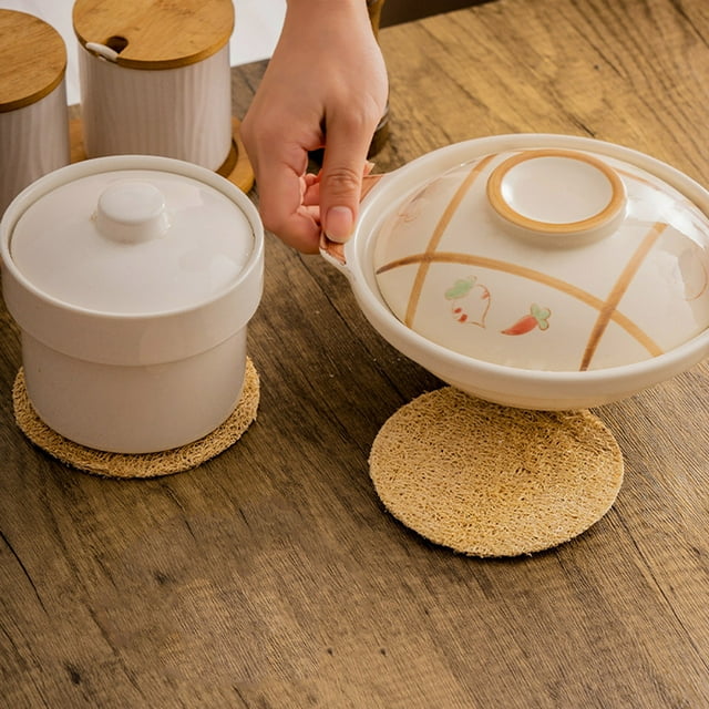Loofah Tea Table Accessories Insulating Gongfu Mat For Japanese Sets And Purple Clay Pot Base