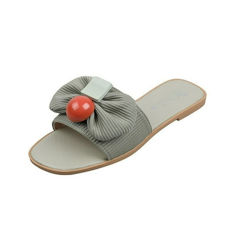 

VerPetridure Sandals for Women Casual Summer Summer New Style Sandals Bow Beach Casual Flat Bottomed Lady s Slippers