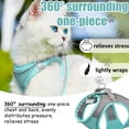 thumbnail image 4 of Cat Harness and Leash, Escape Proof Cat Vest Dog Walking Leash and Harness Set, Adjustable Step in Pet Harness, Reflective Breathable Easy Control Vest for Small Large Kitten Dog Outdoor, Green S, 4 of 8