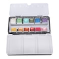 thumbnail image 2 of Juego de pigmentos de acuarela de color brillante portátil con pintura de acuarela de brillo nacarado con caja, 2 of 8
