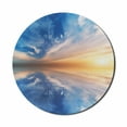 thumbnail image 1 of Nature Mouse Pad for Computers, Dreamy Sky Background with Backward Deepening Clouds Route Summer Serenity Concept, Round Non-Slip Thick Rubber Modern Mousepad, 8" Round, Orange Blue, by Ambesonne, 1 of 2