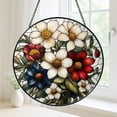 Blooming Floral Bouquet Stained Glass Window Suncatcher, Rich Blossom ...