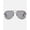 Silver Mirrored/Black, variant on Unisex Metal Double-Bridge Aviator Polarized Sunglasses | Walker