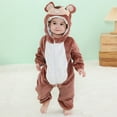 thumbnail image 2 of Kayotuas Winter Warmth with Baby Animal Costume Lion Cat Squirrel Dog Hooded Romper, 2 of 6