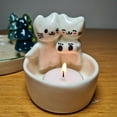 thumbnail image 3 of Tnobhg Cartoon Cat Candle Holder Living Room Kitchen Bathroom Resin Warming Paws Kitten Candlestick Desktop Decoration Christmas Birthday Gift, 3 of 7