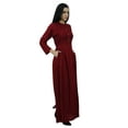 thumbnail image 2 of Bimba Women's Mandarin Collar Plain Jilbab Dress With Pockets Full Sleeve Maxi, 2 of 8