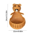 thumbnail image 3 of Cestas de almacenamiento, contenedores de almacenamiento de ratán sintético tejido, cesta de almacenamiento distintiva en forma de oso, organizador de frutas y refrigerios para la decoración de la mes, 3 of 6