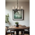 thumbnail image 6 of Kira Home Alden 18" 4-Light Farmhouse Chandelier + Clear Cylinder Glass Shades, Gray Oak Finish, 6 of 7