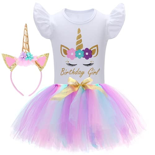 Girls unicorn birthday outfit discount