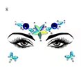 thumbnail image 1 of Pegatina de cejas de diamante 3D, maquillaje de Halloween, diamantes de imitación brillantes, joyería facial, tatuaje, autoadhesivo, bricolaje, belleza, música, decoración del Festival, 1 of 4